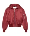 Entire Studios Broad Bomber Jacket In Red