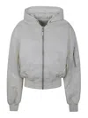 Entire Studios Hooded Broad Bomber In White
