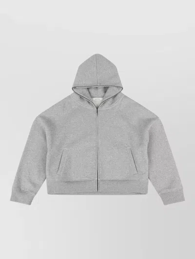 Entire Studios Hoodie Hood Kangaroo Pockets Ribbed Cuffs Hem In Gray