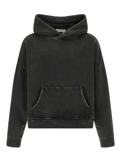 Entire Studios Faded Cotton Hoodie In Gray