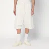 Entire Studios Ivory Bermuda Shorts With Low Crotch In White