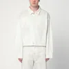 Entire Studios Collared Neck Denim Jacket Side Pockets In White
