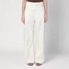 Shop Entire Studios Ivory Denim Trousers