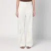 Entire Studios Wide-leg High Waist Trousers With Front And Back Pockets In White
