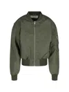 Entire Studios Broad Zip Bomber Jacket In Green