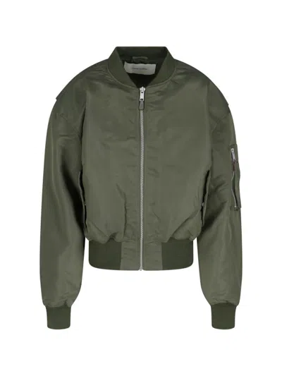 Entire Studios Broad Zip Bomber Jacket In Green