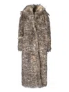 Entire Studios Single-breasted Faux Fur Coat In Gray