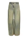 Entire Studios Lean Stonewash-effect Jeans In Yellow