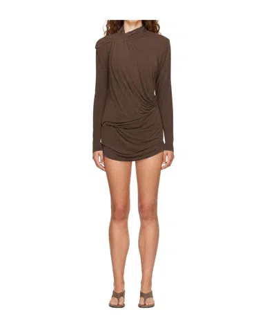 Entire Studios Jersey Dress In Brown