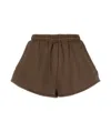 Entire Studios Cotton Jersey Shorts In Brown