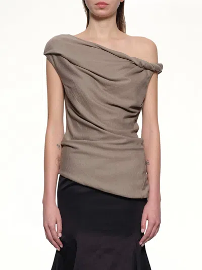 Entire Studios Jersey Twist Top In Brown