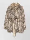 Entire Studios Textured Faux Fur Jacket With Striped Pattern In Multi