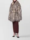 Entire Studios Juno Faux Fur Coat With Belt In Gray