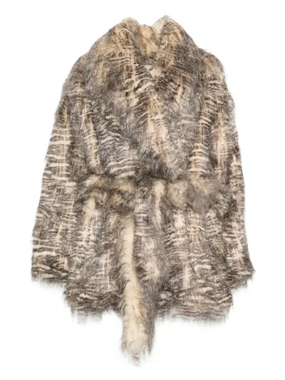 ENTIRE STUDIOS JUNO TIGER-PRINT FAUX-FUR COAT