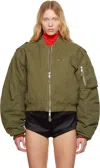 Entire Studios Khaki A-4 Bomber Jacket In Army