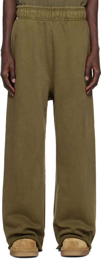 Entire Studios Khaki Full Sweatpants In Military