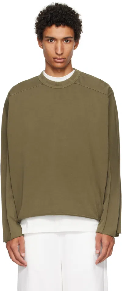 Entire Studios Khaki Heavy Long Sleeve T-shirt In Green
