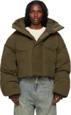 Entire Studios Khaki Mml Hooded Puffer Down Jacket In Hunter