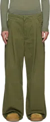 Entire Studios Khaki Wares Trousers In Army