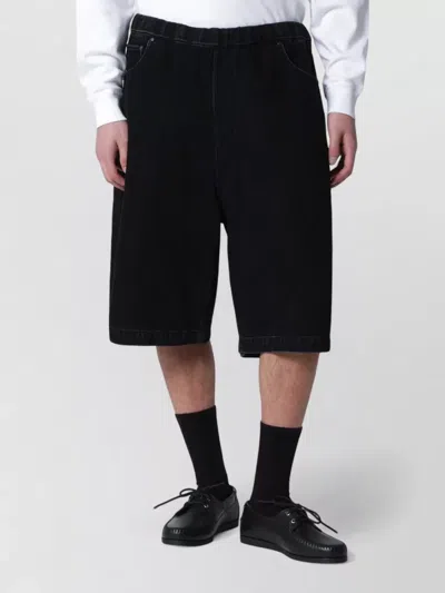 Entire Studios Knee Length Shorts Side And Back Pockets In Black