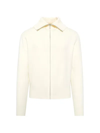 Entire Studios Knit Zip-up Jacket In Neutral