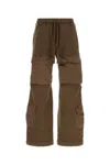 Entire Studios Utility Cotton Cargo Sweatpants In Brown