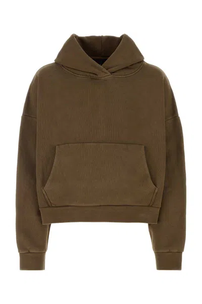 Entire Studios Organic Cotton Oversized Hoodie In Brown
