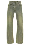 Entire Studios Lean Stonewash-effect Jeans In Green