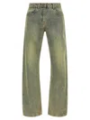 Entire Studios Lean Stonewash-effect Jeans In Green