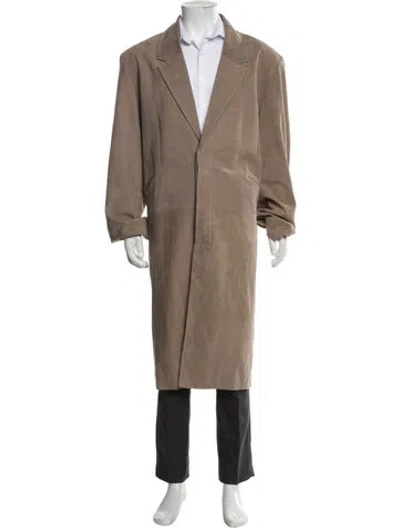 Pre-owned Entire Studios Leather Coat In Brown