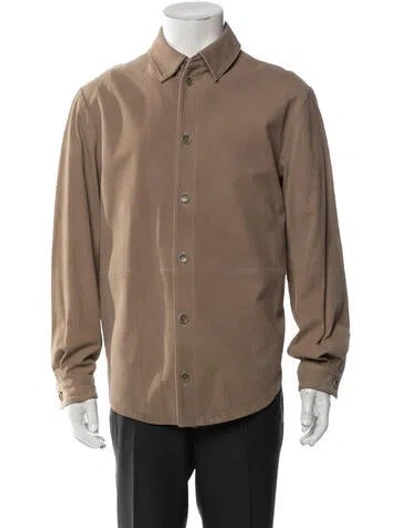 Pre-owned Entire Studios Leather Jacket In Neutral