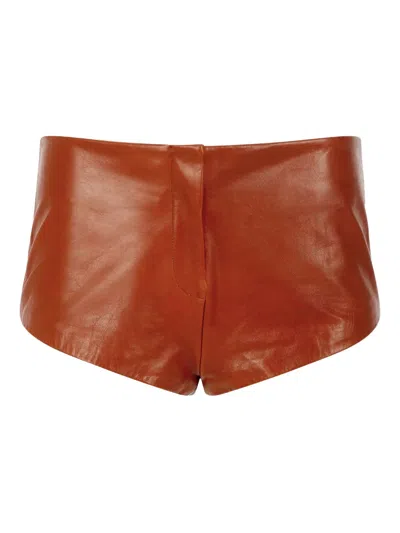 Entire Studios Leather Mini Shorts