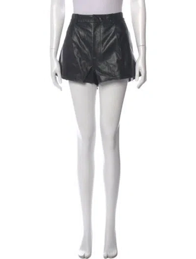 Pre-owned Entire Studios Leather Mini Shorts W/ Tags In Neutral