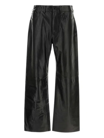 Entire Studios Leather Trousers In Black