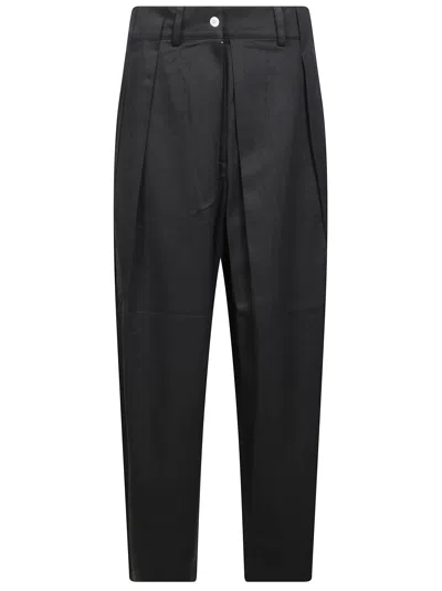 Entire Studios Lee High-waisted Tailored Straight-leg Pants In Black
