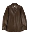 Entire Studios Brown Legacy Leather Shirt In Pecan Color