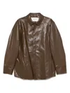 Entire Studios Brown Legacy Leather Shirt