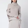 Entire Studios Light Beige Wool Cape Sweater In Gray