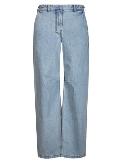 Entire Studios Light Blue Faded Wide-leg Jeans