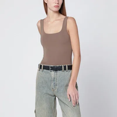 Entire Studios Light Brown Viscose-blend Top In Multi