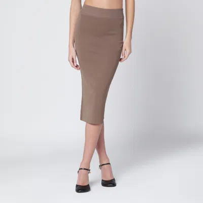 Entire Studios Light Brown Viscoseblend Midi Skirt