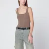Entire Studios Light Brown Viscose Blend Top In Neutral