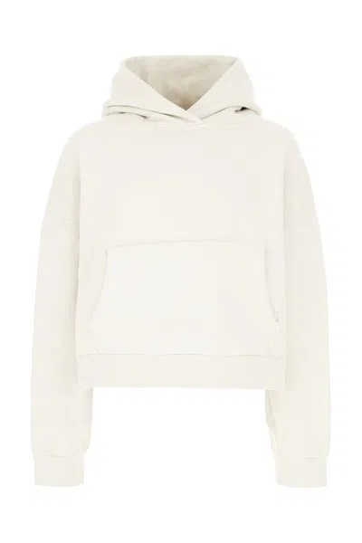 Entire Studios Light Grey Cotton Sweatshirt In White