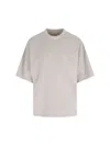 Entire Studios Crew Neck Short Sleeve Cotton Jersey Top In White