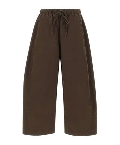 Entire Studios Loft Barrel-leg Pants In Brown