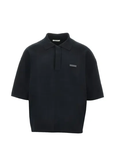 Entire Studios Logo-detail Polo Shirt In Black