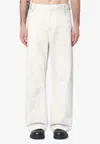Entire Studios Ivory Denim Trousers In White