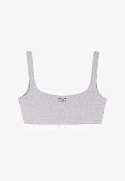 Entire Studios Logo-refined Cropped Top In Animal Print