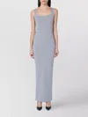Entire Studios Long Dress Nylon Blend Back Slit In Gray