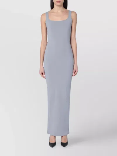 ENTIRE STUDIOS LONG DRESS NYLON BLEND BACK SLIT